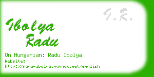 ibolya radu business card